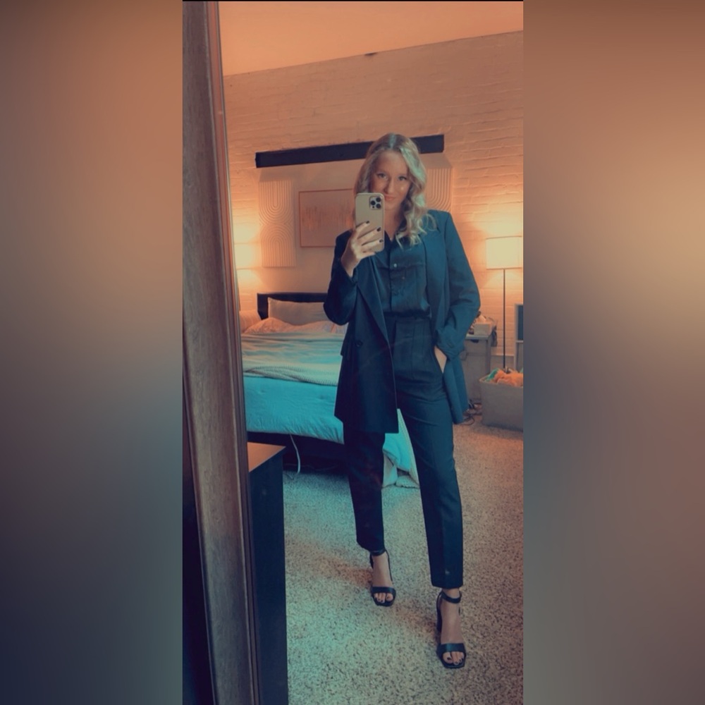 Zara High Waisted Black Trousers